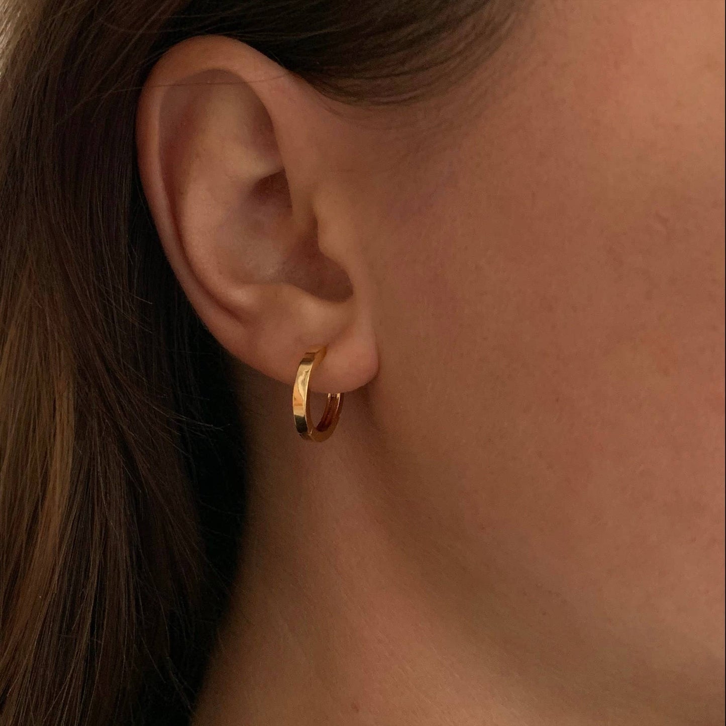 Mini stainless steel hoop earrings
